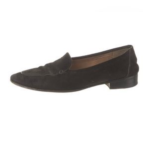 The Row Black Suede Flats 40